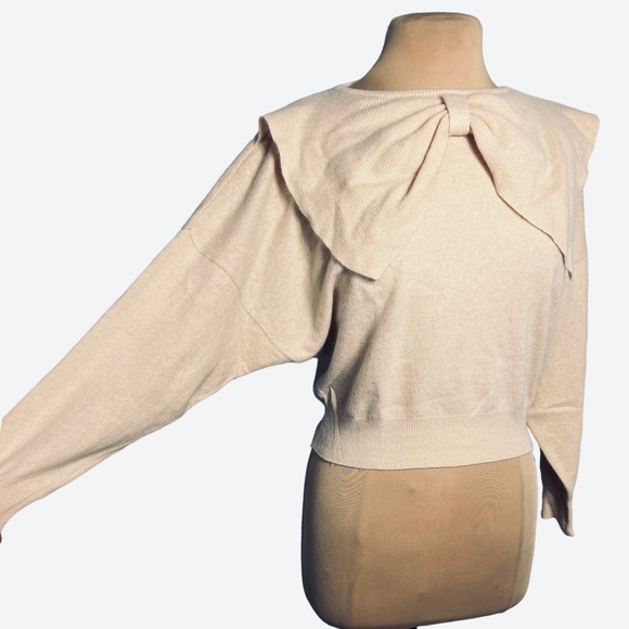 Vintage 1980's Benetton wool bow sweater size XL - Picture 3 of 10